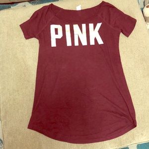 VS Burgundy PINK Tunic Length T-Shirt
